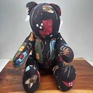 14" Handmade Faceless GOLF TEDDY BEAR w/ Movable‎ Limbs "One-of-a-Kind"